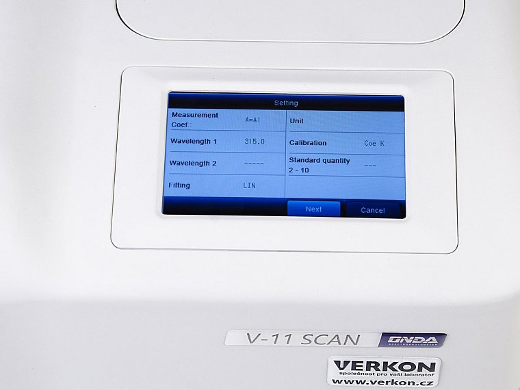 Spektrofotometr Onda TOUCH V-11 SCAN VIS Single Beam