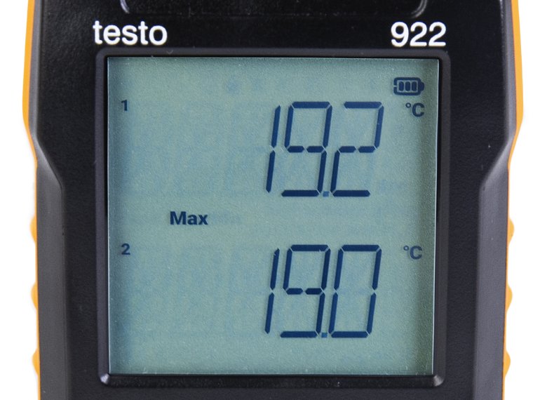 Teploměr 2kanálový testo 922 pro termočlánkové sondy typu K