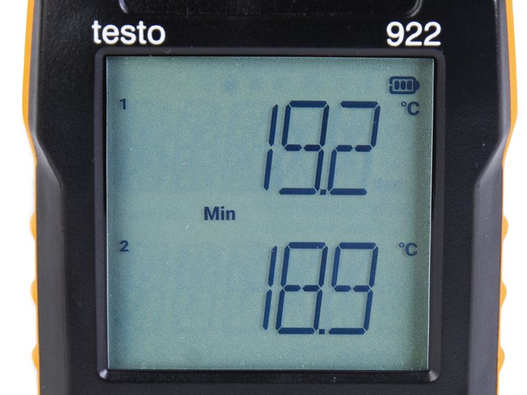 Teploměr 2kanálový testo 922 pro termočlánkové sondy typu K