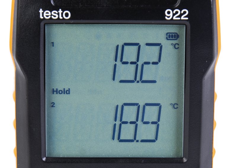 Teploměr 2kanálový testo 922 pro termočlánkové sondy typu K