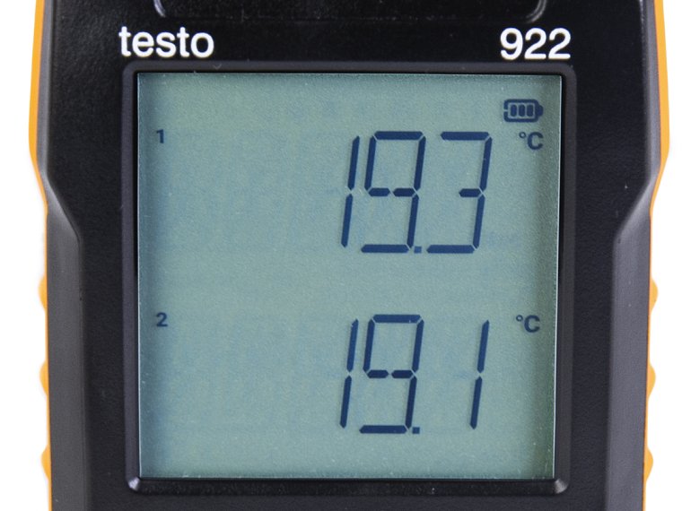 Teploměr 2kanálový testo 922 pro termočlánkové sondy typu K