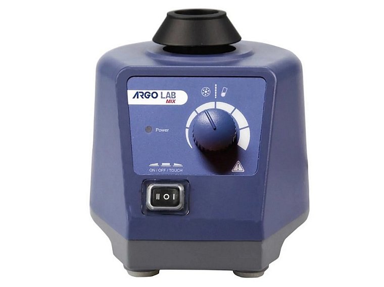 Vortex MIX se standardním gumovým nástavcem. Spouští se dotykem.