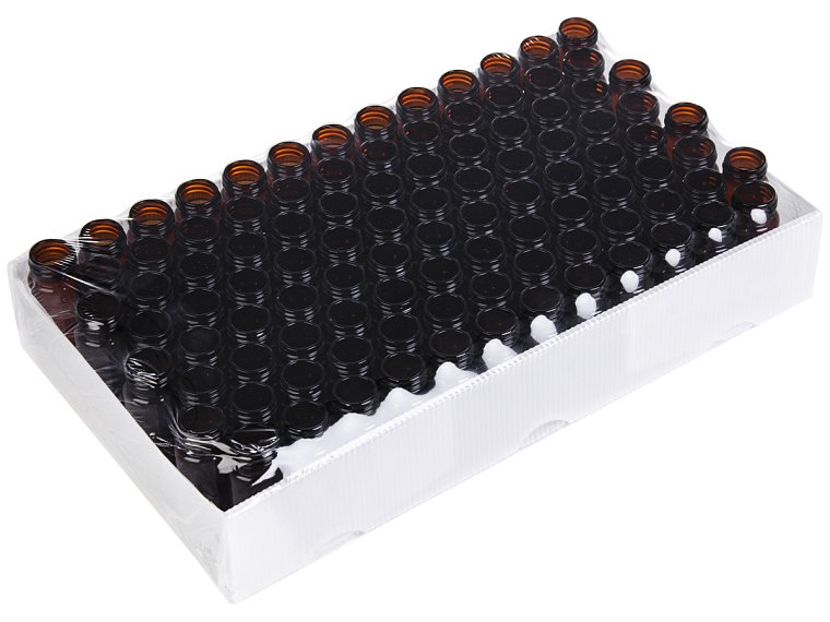 vialka hnědá, objem 30 ml, balení 100 ks
