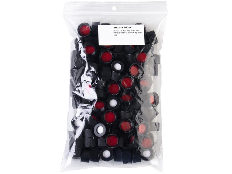 plastová víčka ND13 se septy PTFE/silikon