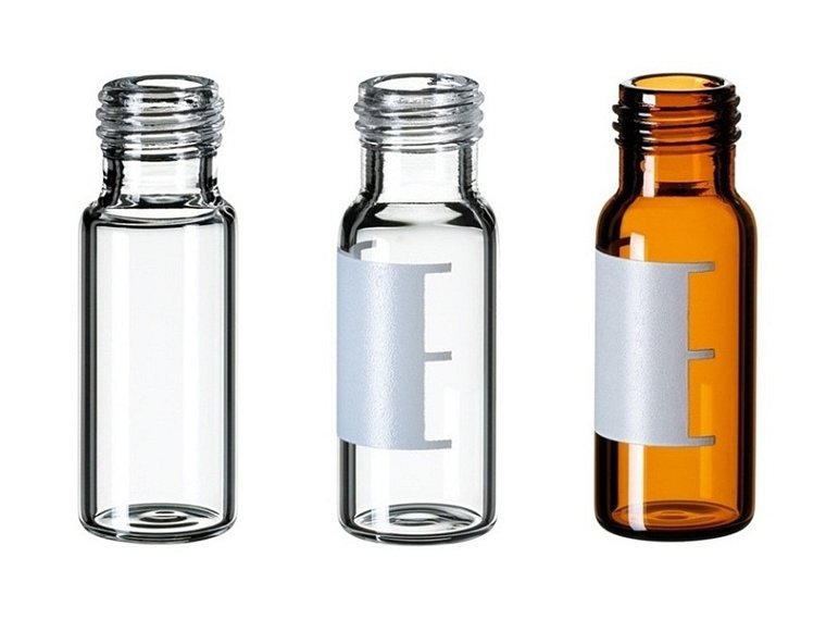 Vialka šroubovací, širokohrdlá, ND9 s krátkým závitem