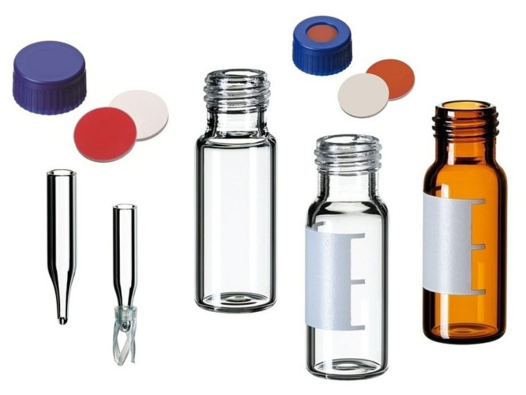 Vialka šroubovací, širokohrdlá, ND9 s krátkým závitem