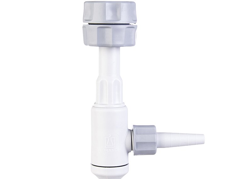 Vývěva vodní se zpětným ventilem, připojení pomocí matice nebo olivky, PP