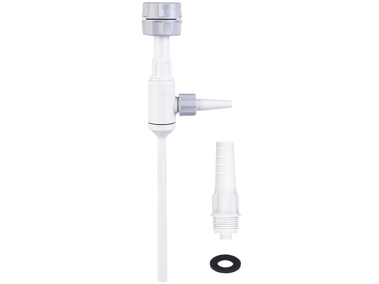 Vývěva vodní se zpětným ventilem, připojení pomocí matice nebo olivky, PP