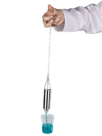 Vzorkovač na kapaliny, otvory na prsty, nerez ocel V4A