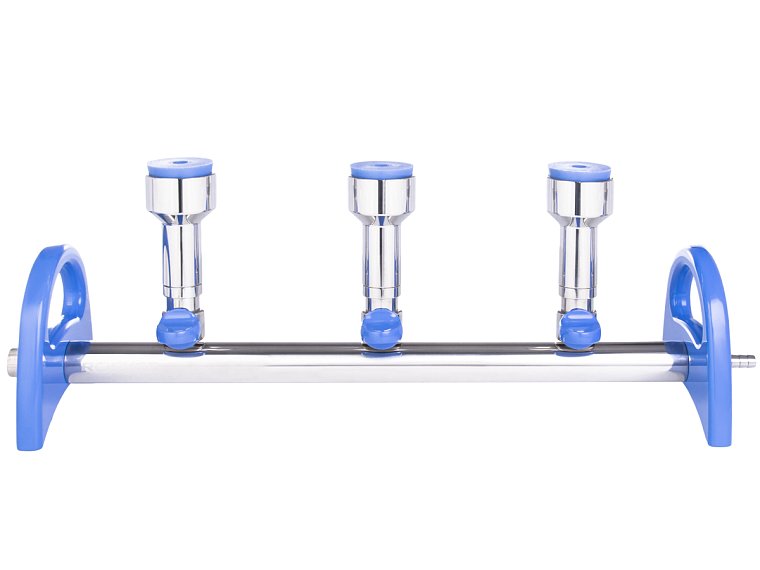 3místný manifold 300-MS s připojením filtrační nálevky přes silikonovou zátku