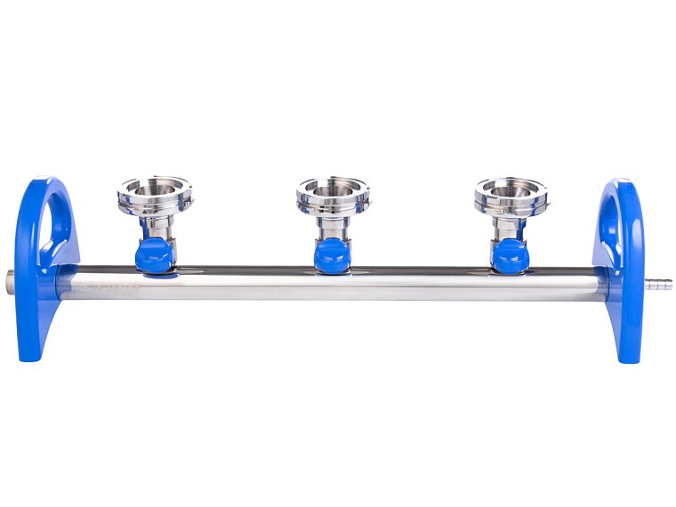 3místný manifold s připojením filtrační nálevky pomocí zámku Spin-Lock