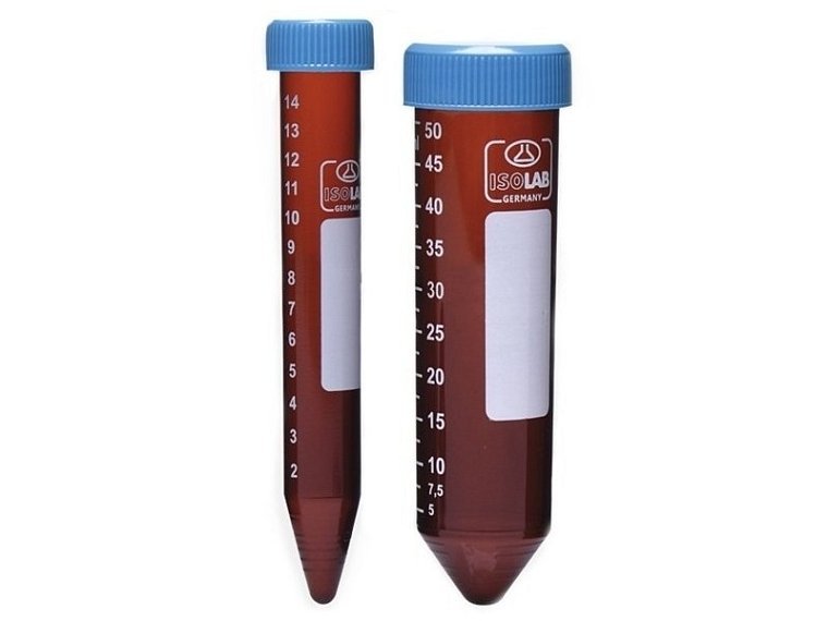 Zkumavka centrifugační, typ Falcon, pro vzorky citlivé na světlo, PP